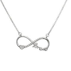 925 Sterling Silver Forever Infinity Necklace