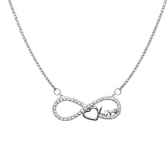 925 Sterling Silver Love Infinity Necklace