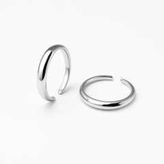 925 Sterling Silver Rhodium Plated Classic Adjustable Toe Rings