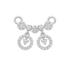 925 Sterling Silver CZ Circle Drop Mangalsutra
