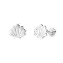 925 Sterling Silver Shell Stud Earrings for Women