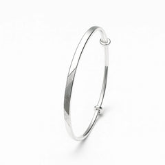 Women’s Slim Silver Kada with Engraved Design | Elegant Everyday Bangle