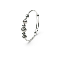 Sterling Silver Textured Bead Baby Kadali