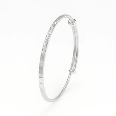 Women’s Engraved Silver Kada – Elegant Daily Wear Bangle