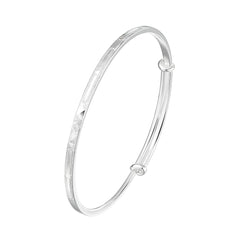 Women’s Sleek Engraved Silver Kada – Minimal Daily Wear Bangle