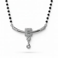 925 Silver Geometric CZ Mangalsutra for Women