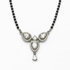925 Silver Triple Teardrop CZ Mangalsutra for Women