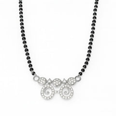 925 Silver Spiral CZ Mangalsutra for Women