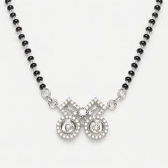 925 Silver Diamond Cut CZ Mangalsutra for Women