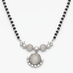 925 Silver Dome Design CZ Mangalsutra for Women