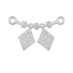 925 Sterling Silver CZ Diamond-Shaped Mangalsutra Pendant for Women