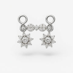 925 Silver Sparkling Floral CZ Mangalsutra for Women