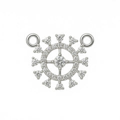 925 Sterling Silver CZ Sunburst Mangalsutra Pendant for Women