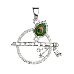 925 Sterling Silver Krishna Flute Pendant