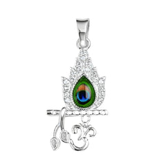 925 Sterling Silver Krishna Om Pendant