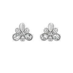 Sterling Silver 925 Cat’s Eye Floral Stud Earrings for Women