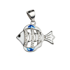 925 Sterling Silver Fish Charm Pendant