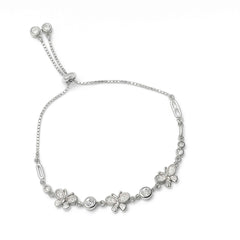 Sterling Silver Adjustable Butterfly Link Bracelet