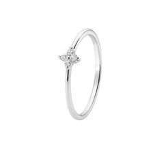 Minimal Star Diamond Silver Ring for Women