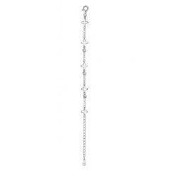 925 Sterling Silver Cross Link Bracelet for Women
