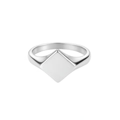 Men’s 925 Sterling Silver V-Shape Signet Ring – Modern Minimal Design