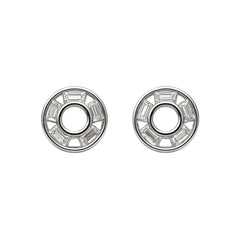 925 Sterling Silver Circular CZ Stud Earring
