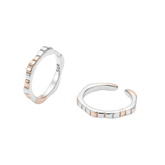925 Sterling Silver Dual-Tone Toe Rings