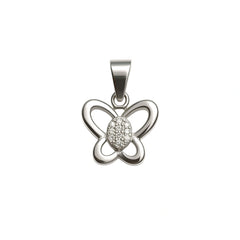 Elegant 925 Sterling Silver Butterfly Charm Pendant