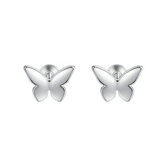 925 Sterling Silver Butterfly Stud Earrings for Women