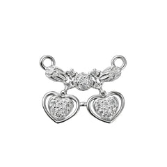 925 Sterling Silver CZ Heart Mangalsutra