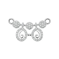 925 Sterling Silver CZ Swirl Drop Mangalsutra