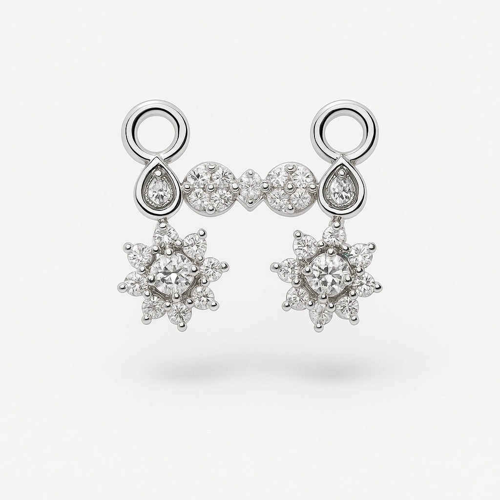 925 Silver Sparkling Floral CZ Mangalsutra for Women