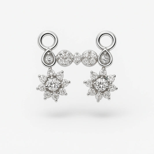 925 Silver Sparkling Floral CZ Mangalsutra for Women