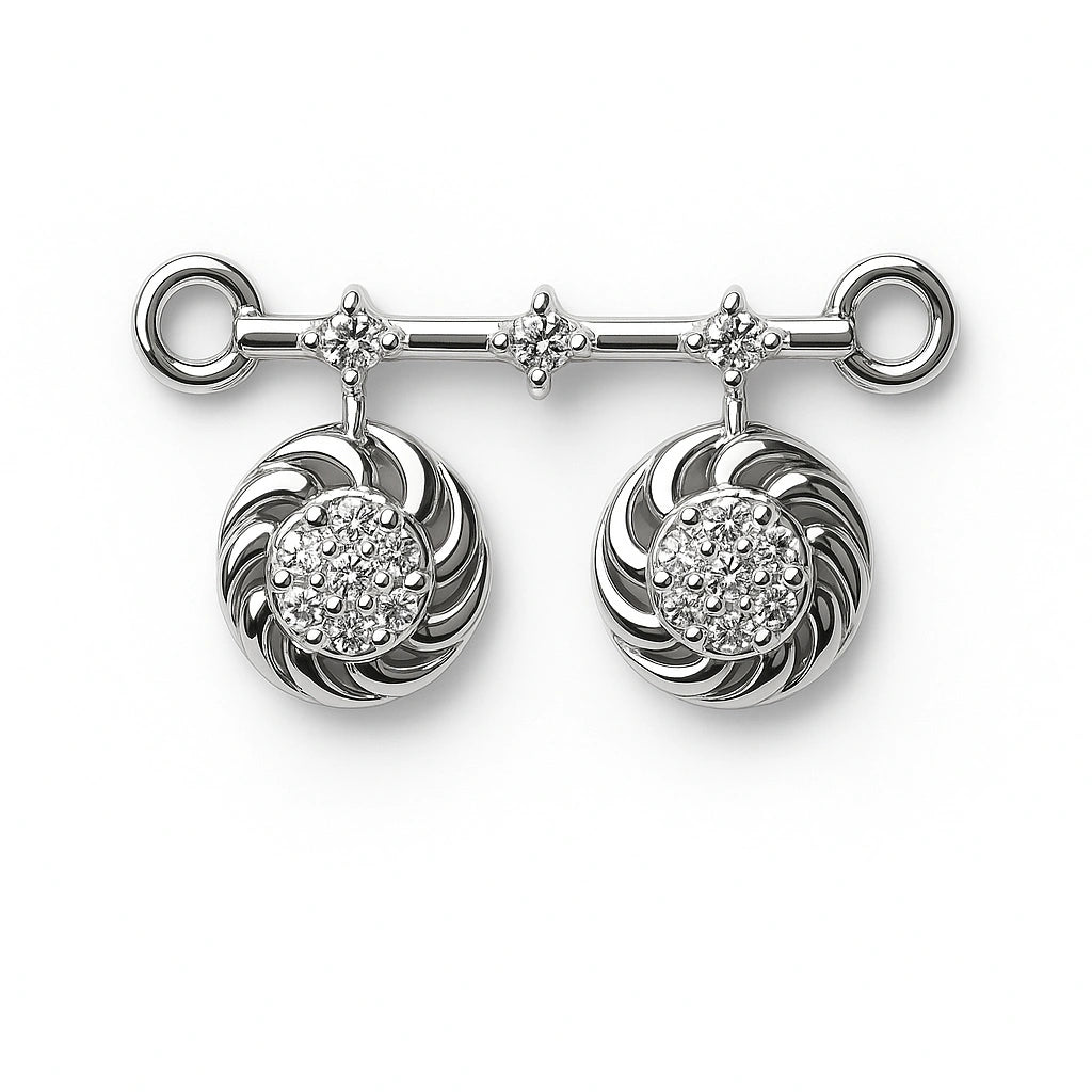 925 Silver Swirl Sparkle CZ Mangalsutra for Women