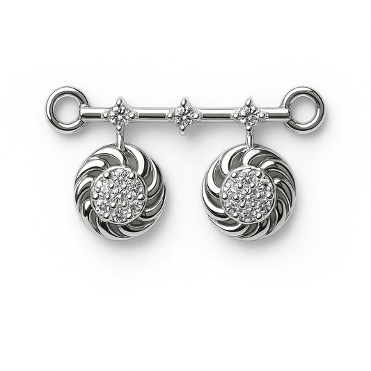 925 Silver Swirl Sparkle CZ Mangalsutra for Women