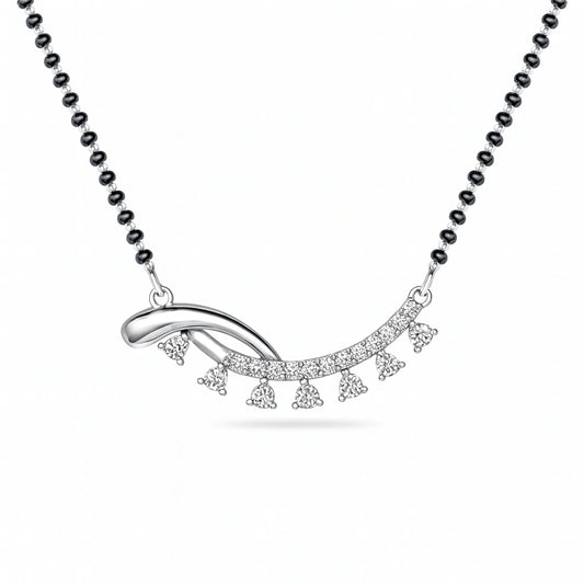 925 Silver Dangle CZ Mangalsutra for Women