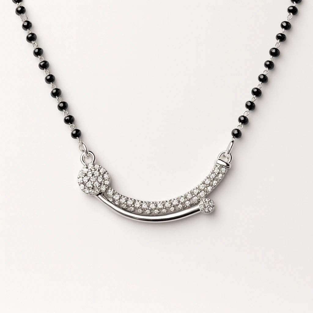 925 Silver Classic CZ Mangalsutra for Women