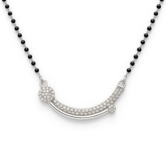 925 Silver Daily Wear Mangalsutra with CZ Stones