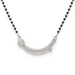 925 Silver Daily Wear Mangalsutra with CZ Stones