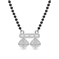 925 Silver Dual Drop CZ Mangalsutra for Women