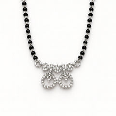 925 Silver Twin Circle CZ Mangalsutra for Women