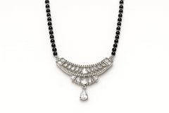 925 Silver Layered Teardrop CZ Mangalsutra for Women