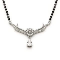 925 Silver Teardrop CZ Mangalsutra for Women