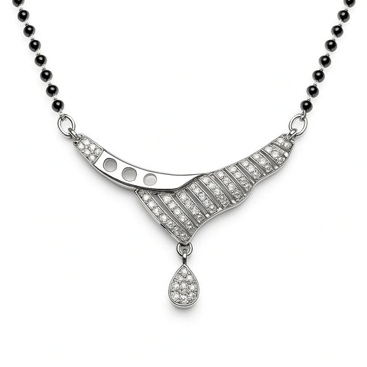 925 Silver Designer CZ Drop Mangalsutra for Women
