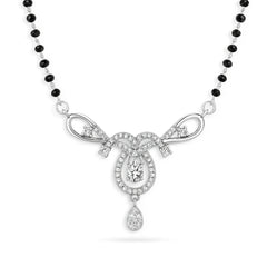 925 Silver Loop & Drop CZ Mangalsutra for Women