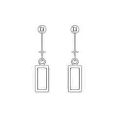 925 Silver Rectangular Drop Bugadi for Women