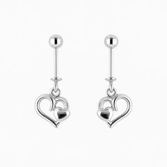 925 Silver Double Heart Bugadi for Women