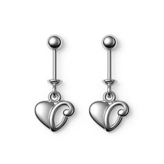 925 Silver Heart Twist Bugadi for Women