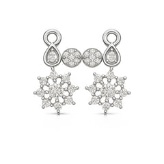 Sterling Silver Floral Drop Mangalsutra Pendant with Stone Work