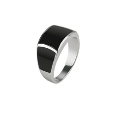 Men’s Black Onyx Signet Ring – 925 Sterling Silver